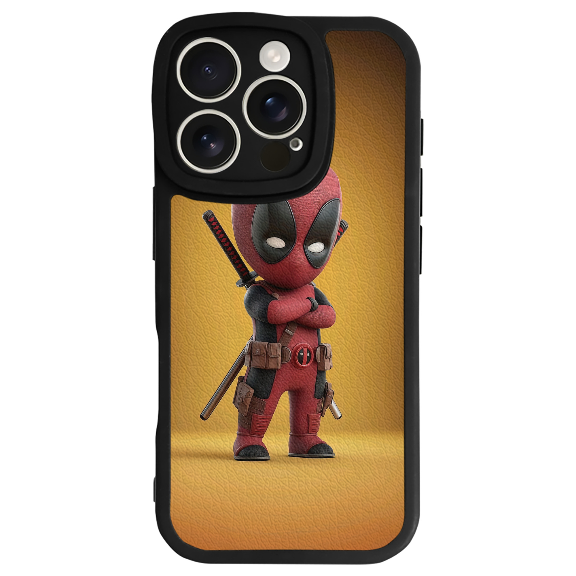 （画像用） Deadpool デッドプール 【iPhone 16シリーズ対応】シリコンスマホケース（レザー調） 材質：シリコン